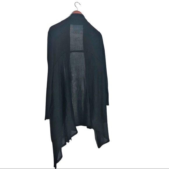 Whimsigoth Black Sheer Cascade Front Long Sleeve Cardigan - Picture 4 of 10